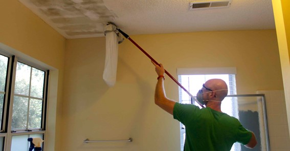 how to clean popcorn ceiling